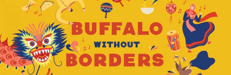 graphic of buffalo without borders event with illustrations
