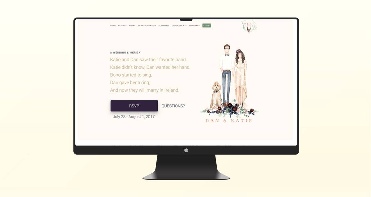 desktop screen of danandkat.ie