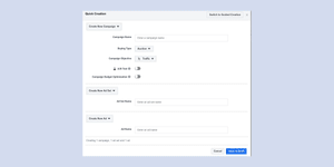 Screenshot of facebook campaign dashboard