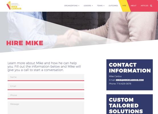 form fields with contact information on white red yellow and blue website