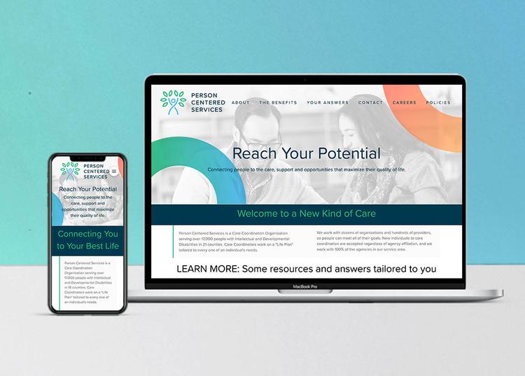 Person Centered Services Website - Mobile and Desktop