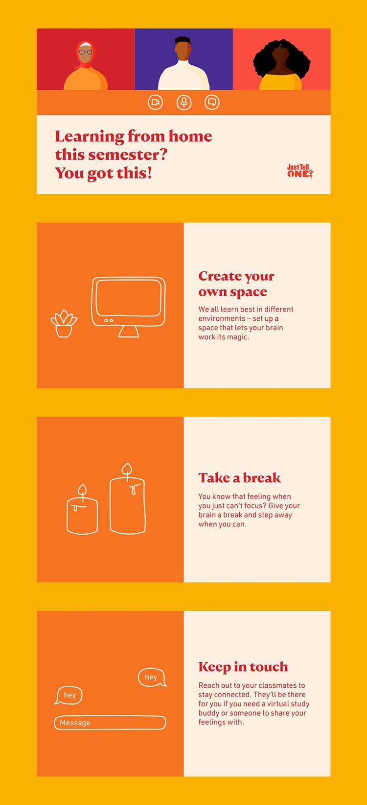 Just Tell One Social Media Story Graphic