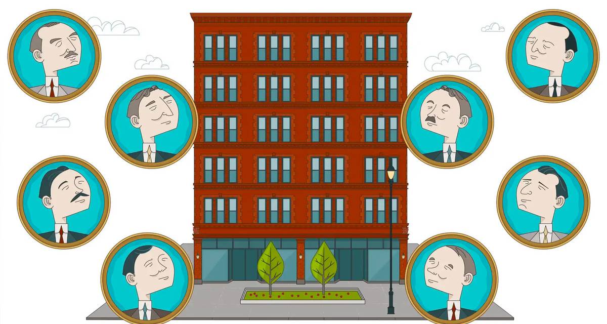 illustration of men in business suits
