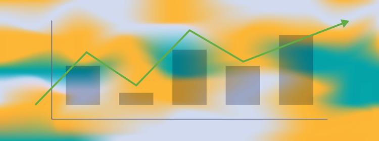 Graphic with Trending Graph Illustration
