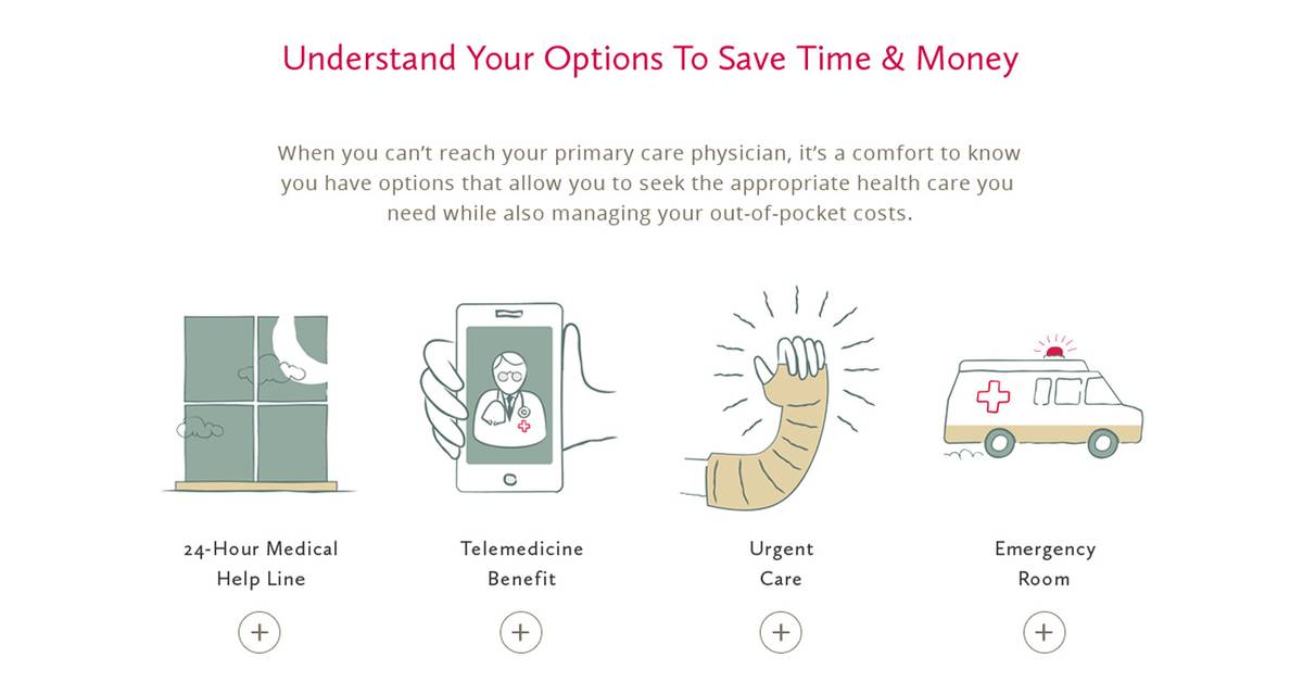 independent health website mockup