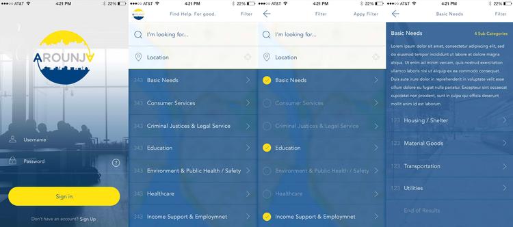 arounja app mockups