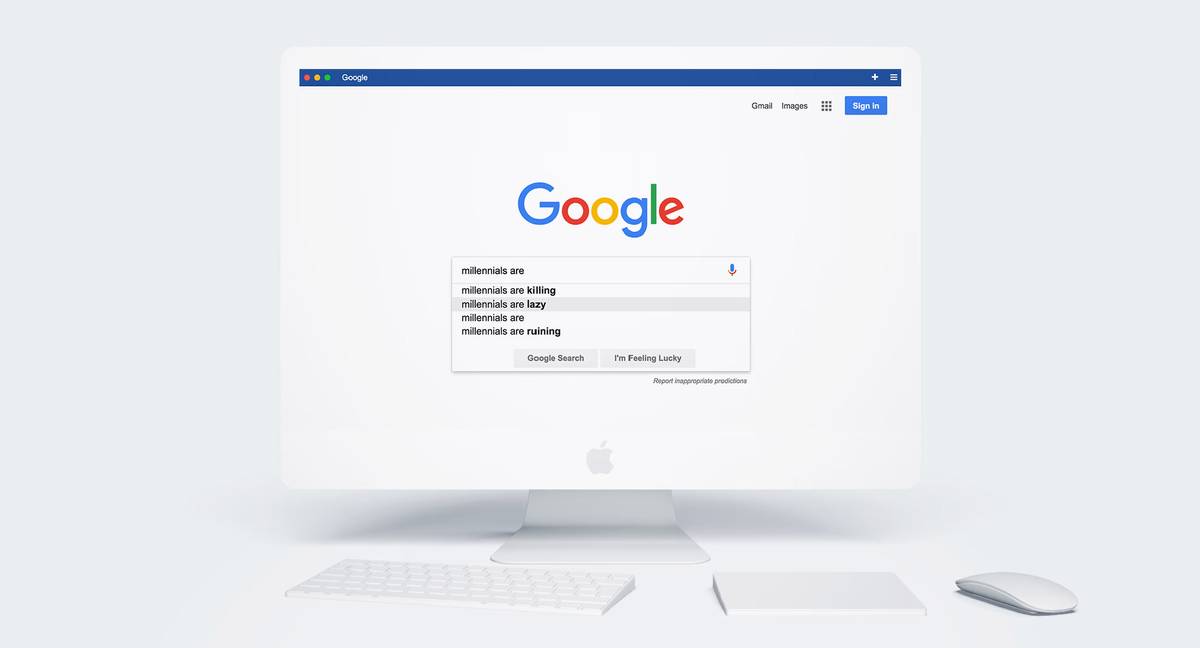 iMac Google Search millennials are autofill search