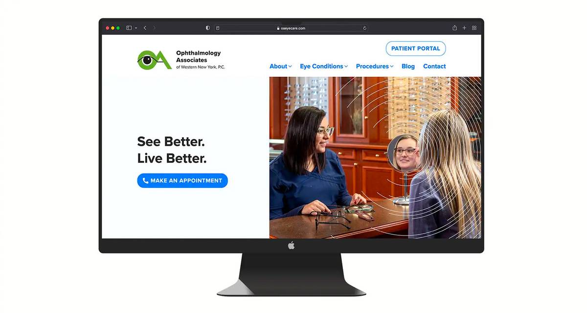 ophthalmology associates of wny desktop mockup