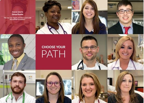 grid of portraits of students in professional clothing