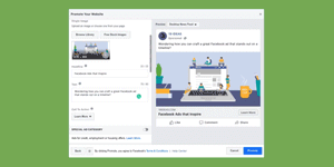 Screenshot of facebook ad dashboard