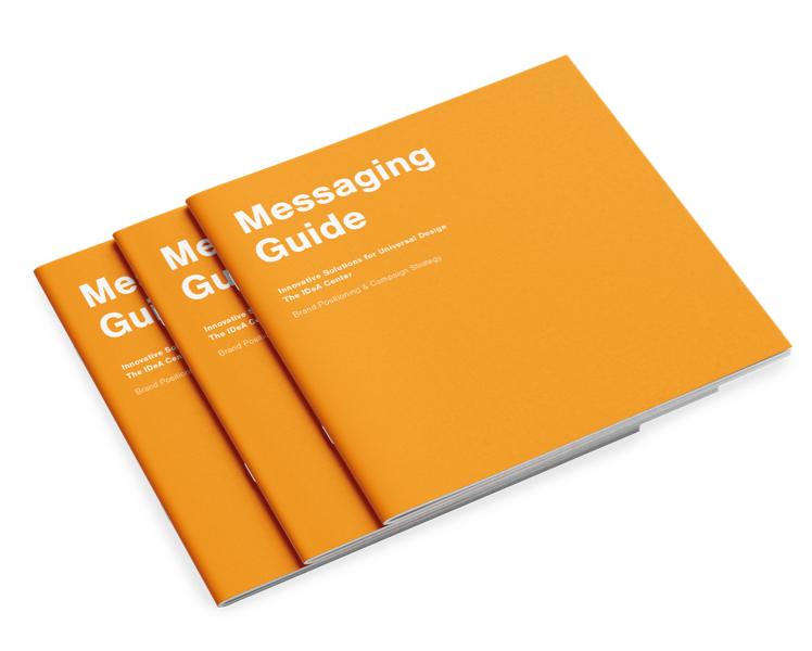 photo of stack of orange messaging guides