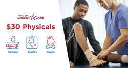 man getting an ankle wrap