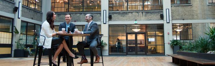 colleagues meeting for coffee