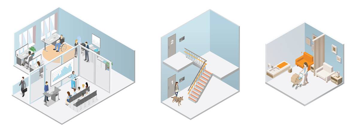 cross section of interior spaces
