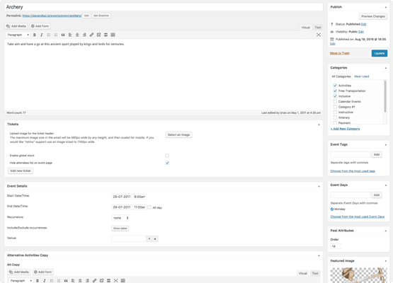 website page back end