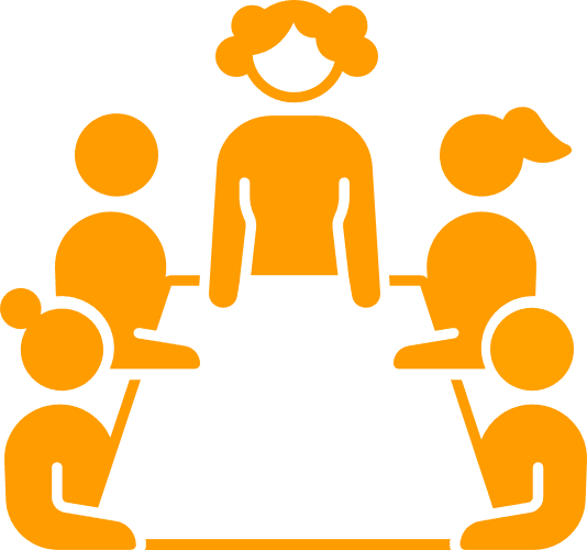 icon of people sitting around a table