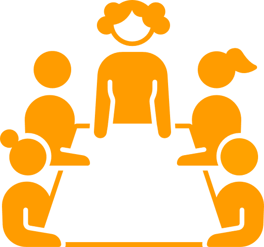 icon of people sitting around a table