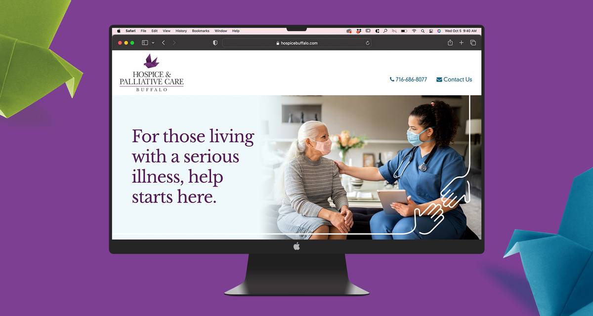hospice buffalo website mockup